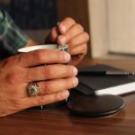 انگشتر زبرجد الماس تراش نقره مردانه دست ساز طرح سرمد + ۴ قطعه برلیان - Image 4