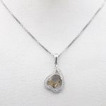 گردنبند الکساندریت الماس تراش نقره زنانه طرح گیلاس - Image 3