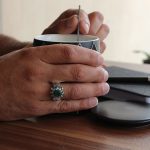 انگشتر زمرد زامبیا الماس تراش نقره مردانه طرح آرارات - Image 4