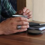 انگشتر عقیق شجر نقره مردانه طرح صدرالدین - Image 4