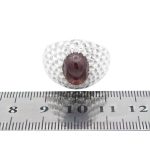 انگشتر گارنت دست ساز نقره مردانه طرح راما - Image 5