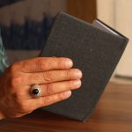 انگشتر گارنت دست ساز نقره مردانه طرح راما - Image 3