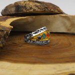 انگشتر چند سنگ نقره مردانه طرح هانی - Image 2