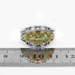 انگشتر زبرجد الماس تراش نقره مردانه طرح ادیب - Image 5