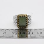 انگشتر یشم نقره مردانه طرح ماتیار - Image 5