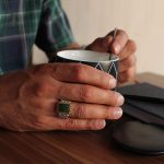 انگشتر یشم نقره مردانه طرح ماتیار - Image 4