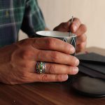 انگشتر چند سنگ نقره مردانه طرح حنیف - Image 3