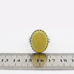 انگشتر شرف الشمس نقره مردانه و زنانه طرح آیت الکرسی متوسط ۲ + حرز امام جواد (ع) + حکاکی - Image 5