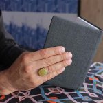 انگشتر شرف الشمس نقره مردانه و زنانه طرح آیت الکرسی متوسط ۲ + حرز امام جواد (ع) + حکاکی - Image 3