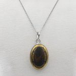 گردنبند حدید صینی نقره طرح چهار قل + حرز امام جواد (ع) + تربت امام حسین (ع) - Image 3