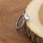 حلقه تک نگین نقره زنانه طرح شیلا - Image 3