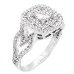 حلقه تک نگین نقره زنانه طرح مانا