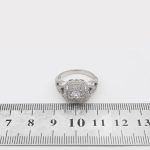 حلقه تک نگین نقره زنانه طرح مانا - Image 4