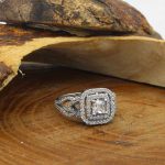 حلقه تک نگین نقره زنانه طرح مانا - Image 2