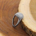 حلقه نقره زنانه طرح گوهر - Image 3