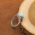 انگشتر چند سنگ نقره زنانه طرح سپیده - Image 3