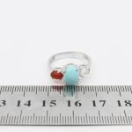 انگشتر چند سنگ نقره زنانه طرح سپیده - Image 4