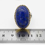 انگشتر لاجورد نقره مردانه طرح یزدان - Image 5