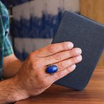 انگشتر لاجورد نقره مردانه طرح یزدان - Image 3