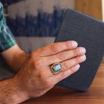 انگشتر فیروزه نیشابوری نقره مردانه طرح ربیع الانام - Image 4