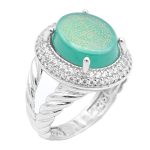 انگشتر عقیق سبز نقره زنانه طرح ثریا + حرز امام جواد (ع) + آیت الکرسی