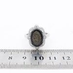 انگشتر عقیق مشکی نقره زنانه طرح ساناز + حرز امام جواد (ع) + آیت الکرسی - Image 4