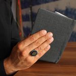 انگشتر عقیق مشکی نقره مردانه طرح رضوان + حرز امام جواد (ع) + آیت الکرسی - Image 3