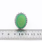 انگشتر عقیق سبز نقره مردانه طرح صنوبر + حرز امام جواد (ع) + آیت الکرسی - Image 5