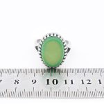 انگشتر عقیق سبز نقره مردانه طرح سپیدار + حرز امام جواد (ع) + آیت الکرسی - Image 5