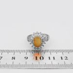 انگشتر عقیق سرخ یمنی نقره زنانه طرح افسانه - Image 4