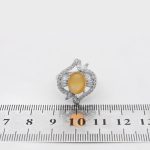 انگشتر عقیق سرخ یمنی نقره زنانه طرح فلور - Image 4