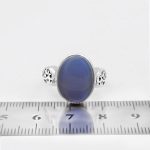 انگشتر عقیق کبود یمنی نقره دست ساز طرح نینوا + حرز امام جواد (ع) - Image 5