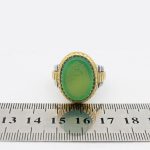 انگشتر عقیق سبز نقره مردانه طرح ابوذر + حرز امام جواد (ع) + آیت الکرسی - Image 5