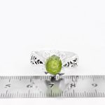 انگشتر زبرجد الماس تراش نقره مردانه دست ساز طرح مهدیار - Image 5