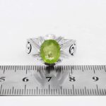 انگشتر زبرجد الماس تراش نقره مردانه دست ساز طرح سینا - Image 5