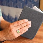 انگشتر زبرجد الماس تراش نقره مردانه دست ساز طرح سینا - Image 4