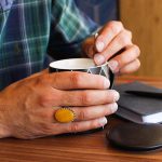 انگشتر شرف الشمس نقره مردانه طرح یا علی - Image 3