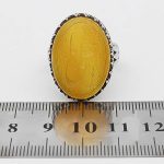 انگشتر شرف الشمس نقره مردانه طرح یا علی - Image 5