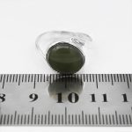 انگشتر یشم یمنی نقره مردانه طرح رفاه - Image 5