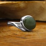 انگشتر یشم یمنی نقره مردانه طرح رفاه - Image 2