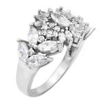 حلقه تک نگین نقره زنانه طرح نیره