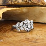 حلقه تک نگین نقره زنانه طرح نیره - Image 2