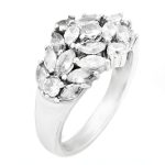 حلقه تک نگین نقره زنانه طرح رامانا