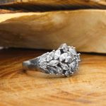 حلقه تک نگین نقره زنانه طرح رامانا - Image 2