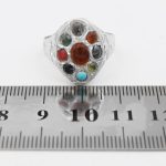 انگشتر چند سنگ نقره زنانه و مردانه دست ساز طرح همت + حرز امام جواد (ع) - Image 4