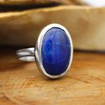 انگشتر لاجورد نقره مردانه طرح حسام - Image 2