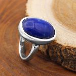 انگشتر لاجورد نقره مردانه طرح حسام - Image 3