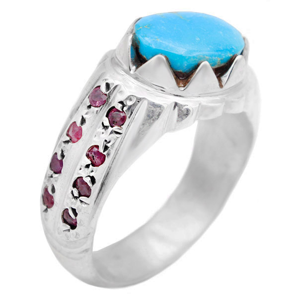 ۲-۱-۳۶۹ turquoise-mahrogh-man-ring(1) انگشتر فیروزه مردانه نقره دست ساز