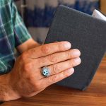 انگشتر فیروزه نیشابوری نقره مردانه طرح عطار - Image 3