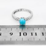 انگشتر فیروزه نیشابوری نقره زنانه طرح تارا - Image 4